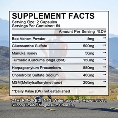 Glucosamine Chondroitin Turmeric & MSM – Bones, Joint Support Capsules