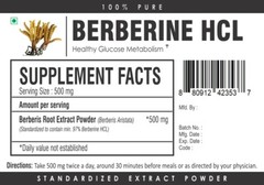 Premium Berberine HCL 98% Extract Powder for Blood Sugar Control, 100g