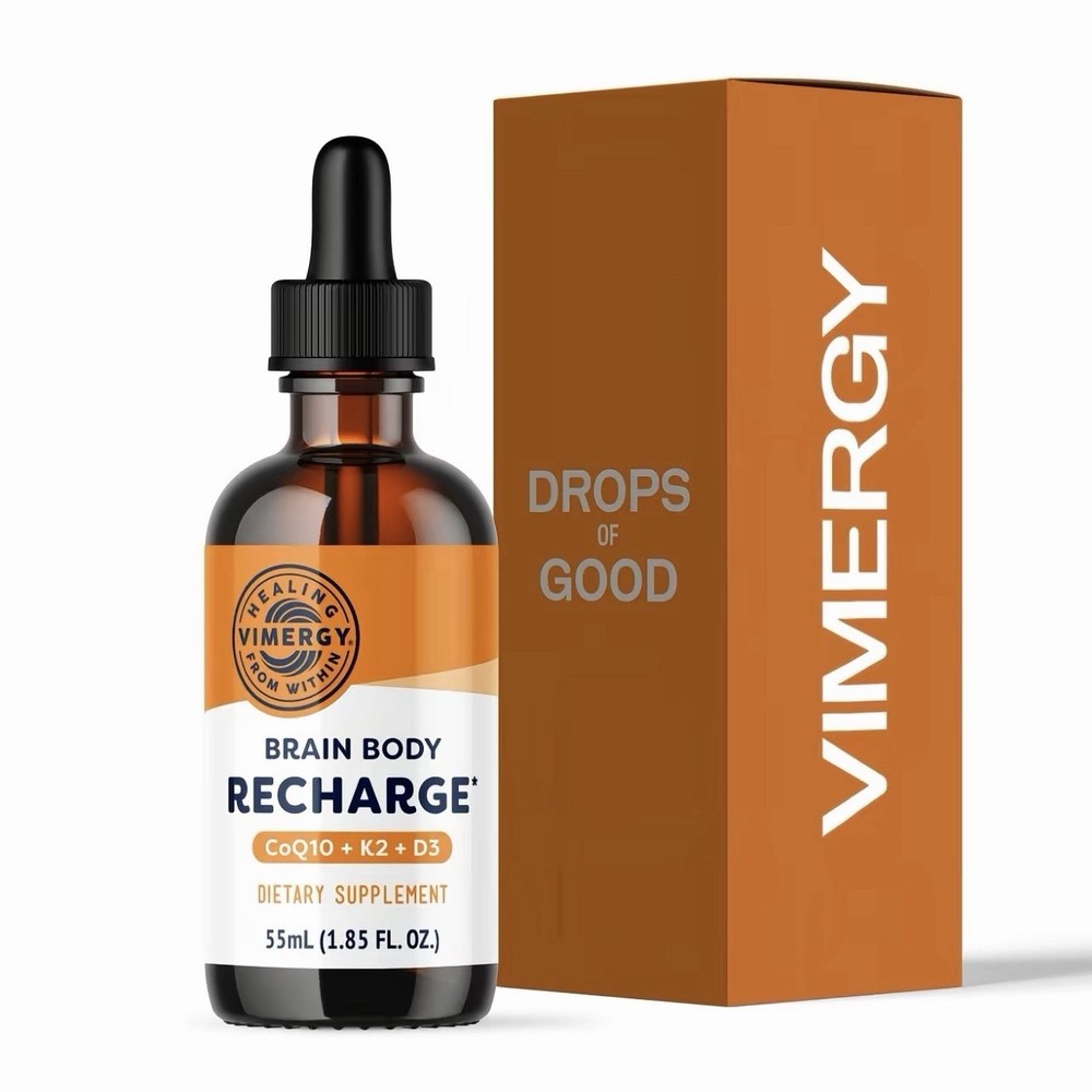 Vimergy Brain Body Recharge™ – Liquid Coq10 with Vitamin D3 & K2 Coenzyme