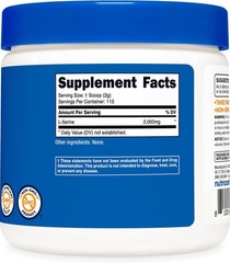 Nutricost L-Serine Powder, 113 Servings (.5LB) – 2,000 MG Per Serving – Non-GMO