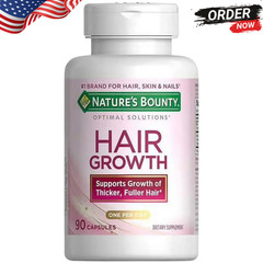 Nature’s Bounty Optimal Solutions Hair Growth Biotin 90 Capsules One Daily Exp 0