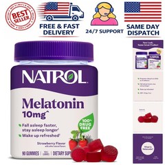 10 mg Melatonin Gummies – 90 Strawberry-Flavored Sleep Support for Adults
