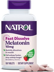 Natrol Fast Dissolve Melatonin 10 mg, Supplements Restful Sleep, 100 tablets