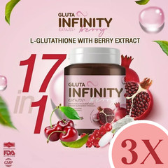 3X GLUTA INFINITY Collagen Glutathione Vitamin C Berry Nourish Skin 30Tab