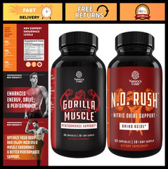 Extra Strength Testosterone Booster Bundle with Horny Goat Weed, Maca Root, Tong