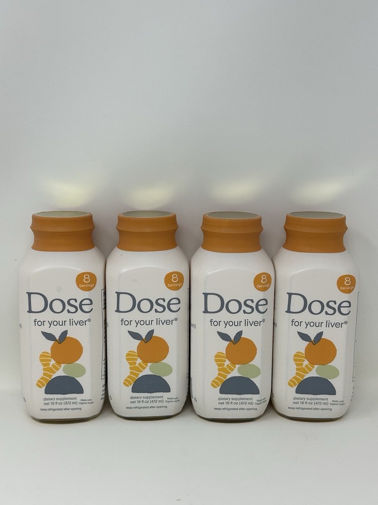 Dose For Your Liver 16oz Dietary Supplement Turmeric Milk Thistle 07/27 Lot Of 4