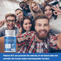 120 Vitamin B12 1000mcg Capsules ,High Absorption Vitamin B-12,Support Energy