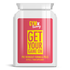 GYM BUNNY GET YOUR GAME ON PRE WORKOUT FORMULA PILLS – IMPROVES WORKOUT