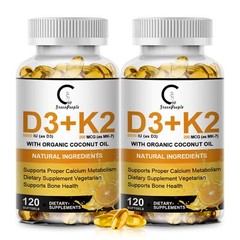 Vitamin D3 K2 Supplement with Vitamin D3 5000 IU 200 mcg Vitamin K2 MK-7 & Na…