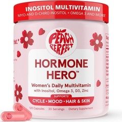 Peach Perfect 40:1 Inositol Blend, Multivitamin Omega-3 Supplement