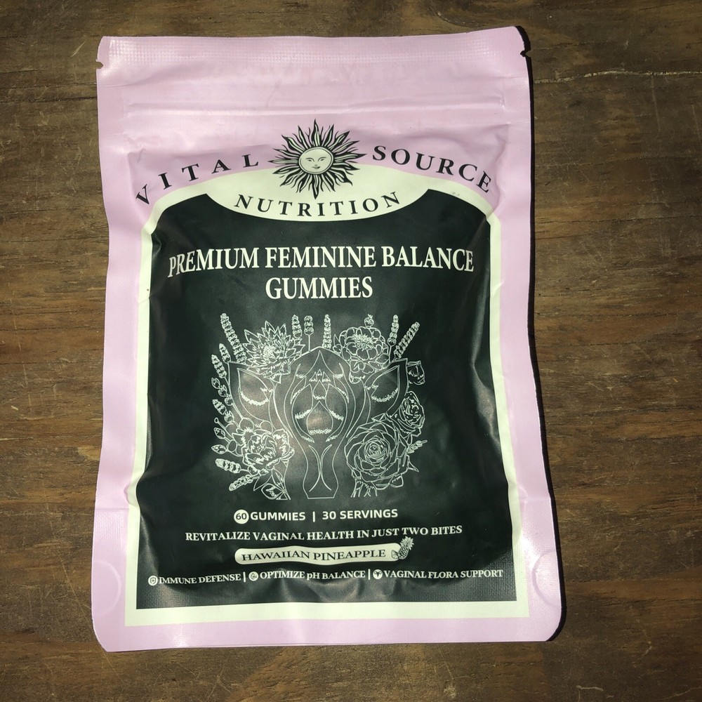 Vital Source Nutrition Premium Feminine Balance Gummies 60 Exp :12/2026-1/2027