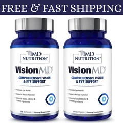 2 pack MD Nutrition Vision MD Eye Vitamin CARMIS – Eye Supplement 30 Softgels.