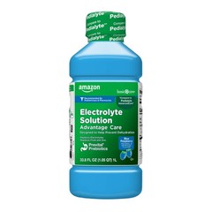 Amazon Basic Care Electrolyte Solution 33.8 Fl Oz (Pack of 1), Blue Rasberry