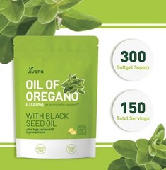 Oil of Oregano Softgels containing Black Seed Oil – 6000mg Oregano Oil