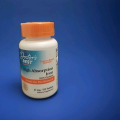 Doctor’s Best High Absorption Iron 120 Count Chelated Ferrochel Supplement