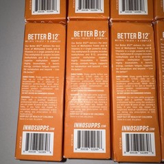 10 total Innosupps Better B12 Methyl Folate B Complex Strawberry Lemon 45ml