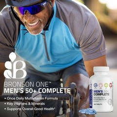 Bronson ONE Daily Mens 50+ Multivitamin, 90 Tablets, Non-GMO, Gluten-Free