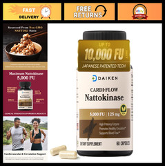 Nattokinase Supplement 40000 FU/g for Heart Health & Circulation, 60 Caps – Vega