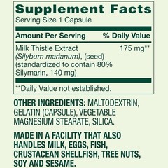 Spring Valley Milk Thistle Extract 175 mg Gelatin Capsules 90 Count