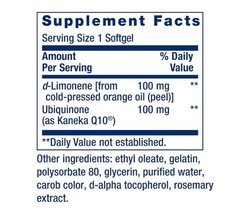 Life Extension Super-Absorbable Coq10 100mg Ubiquinone d-Limonene 60 softgels