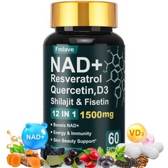 NAD+ Supplement Premium Nicotinamide Riboside & Resveratrol 1500mg, DNA Repair