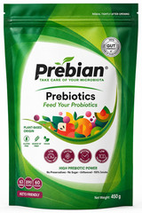 Prebian Probióticos: Keto, Vegan, Gluten and Lactose Free, 450 gr