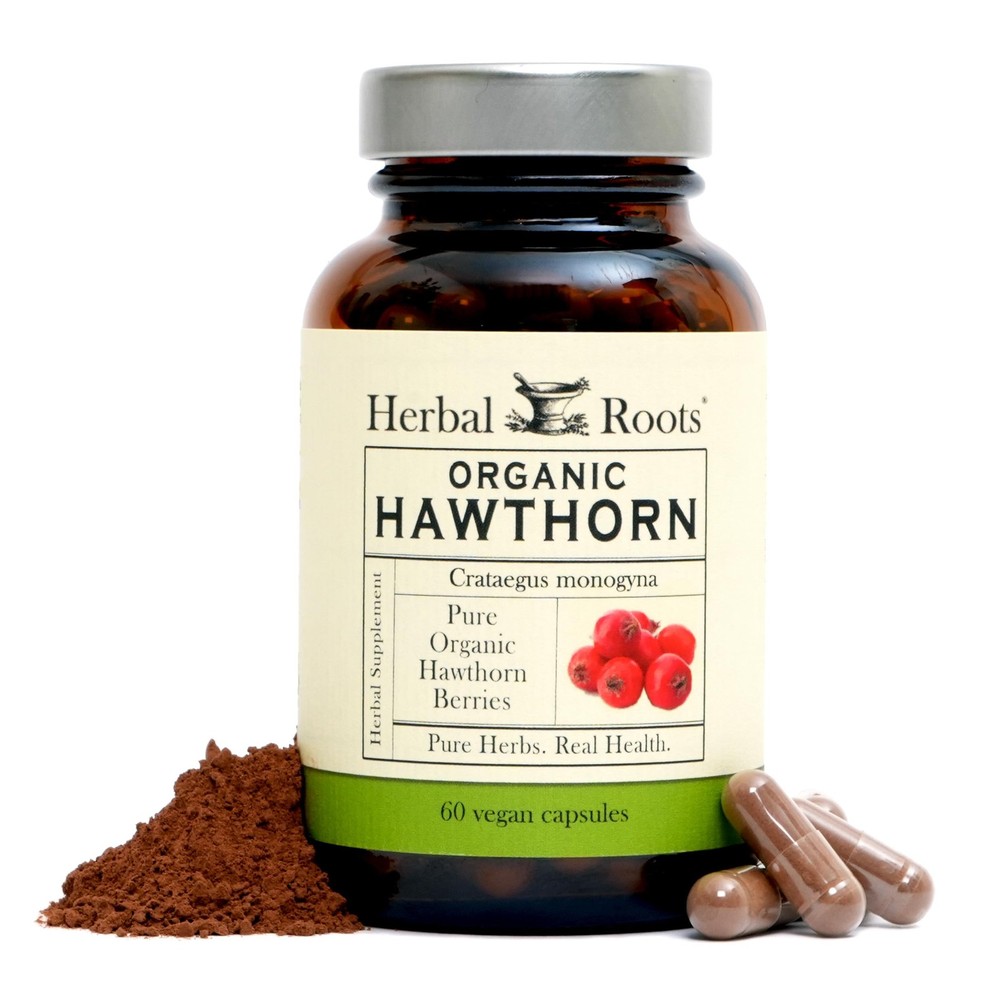 Organic Hawthorn Berry Capsules | Extra Strength 1,200mg per Serving | 60 Veg…