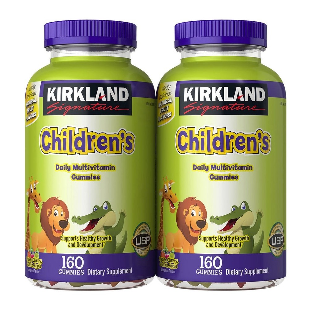 Kirkland Childrens Multivitamin Gummies 320 ct Orange Cherry Apple USP EXP-08/27