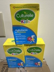 Culturelle Probiotics Kids Multivitamin Chewables Tabs 50ct Fruit Punch Exp 9/26