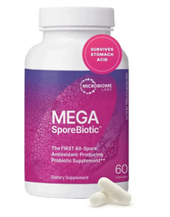 3 Pack Mega Sporebiotic 60 Capsules Microbiome Labs, probiotic supplement 180cap