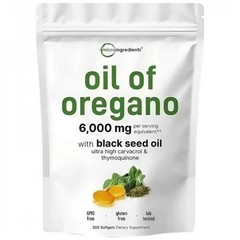 2 in 1 Oil of Oregano & Black Seed Softgels Count with Carvacrol, 40% discount !