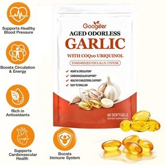 Odorless Aged-Resilia Garlic Extract 600mg Softgels (60 Count) with CoQ1*
