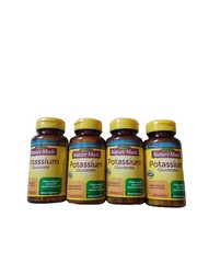 4 Pack Nature Made Potassium 550mg 400 Tablets (4×100) No Gluten Exp 02/2028 USP