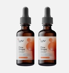 (2 PACK) LUV Health Flow Drops – Flow Adaptogen Mushroom Blend Drops [USA]