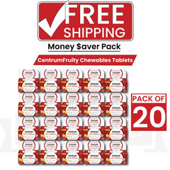 Centrum Fruity Chewables 30ct (30COUNT X 20) PACK OF 20