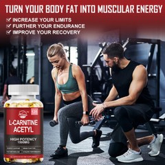 1-4 Packs Acetyl L-Carnitine 1500mg Fat Burner Energy Support Nervous System