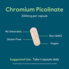 Chromium Picolinate 200mcg (250 Vegetarian Capsules)