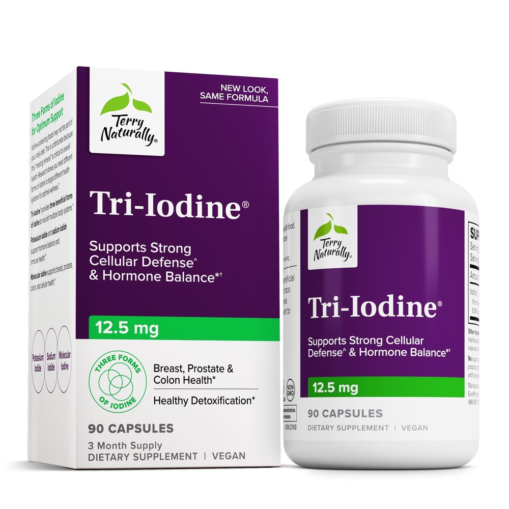 Terry Naturally Tri-Iodine – Support Thyroid Health – Aids Hormone Balance wi…