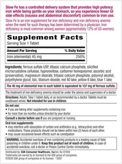 45Mg Iron Supplement for Iron Deficiency, Slow Release, High Potency, Easy to Sw