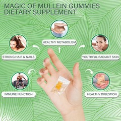 9 in 1 Mullein Leaf Extract Gummies for Lung Cleanse, Extra Strength 10000 MG US