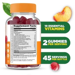 Multivitamin for Men Gummies | VIT A, C, D, E, B1, B2, Niacin, B5, B6, Folate…