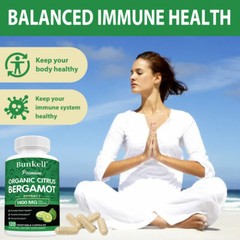 Citrus Bergamot 1400 Mg, 25:1 Extract, Organic Heart Supplements 120 Capsules