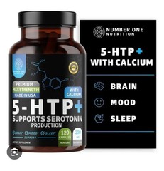 5-HTP with Calcium 200mg Serotonin Support for Sleep, Stress, Weight Loss, 5HTP