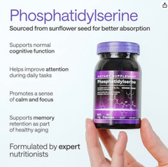 Phosphatidylserine Supplement 600MG – Natural Brain Food Supplement – Potent …