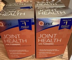 4x Qunol Joint Health With Turmeric + Type I| Collagen 30 Ct each Sealed Bottles