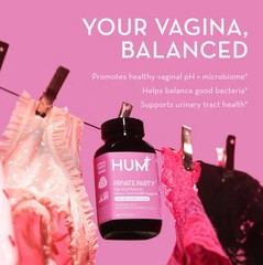 HUM Nutrition Private Party Probiotics for Vaginal Health & pH Balance 30 Caps