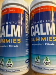 Natural VItality CALM Magnesium Supplement Gummies (120 count Orange Flavored)