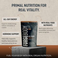 FORGEBODY® Beef Organ Complex Capsules [1 ] – 1 Count (Pack of 1), Brown