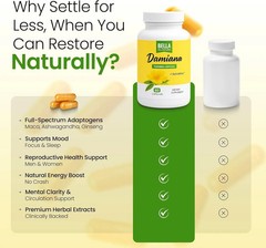 Bella All Natural Damiana Leaves Dietary Supplement,60ct