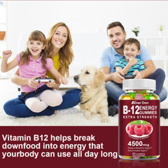 Vitamin B12 Energy Supplement 60 Gummies – Extra Strength Suport Immunity Energy